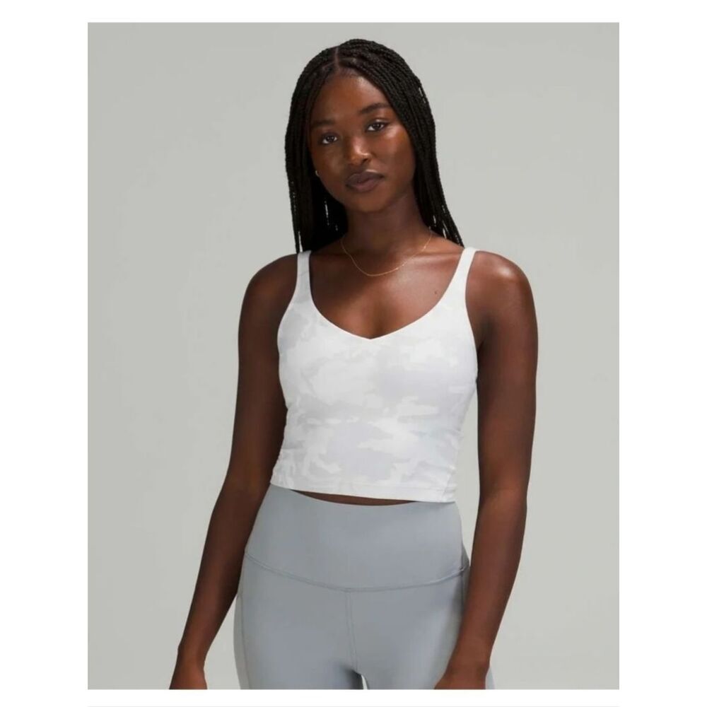 Lululemon Athletica Light Gray Camo Crop Tank
